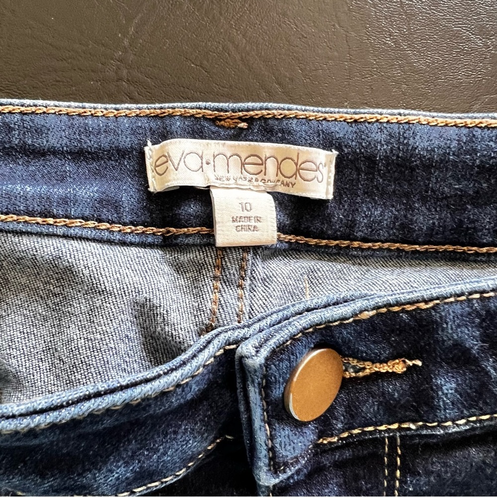 Eva Mendes New York & Company Dark Blue Denim Jeans, Size 10